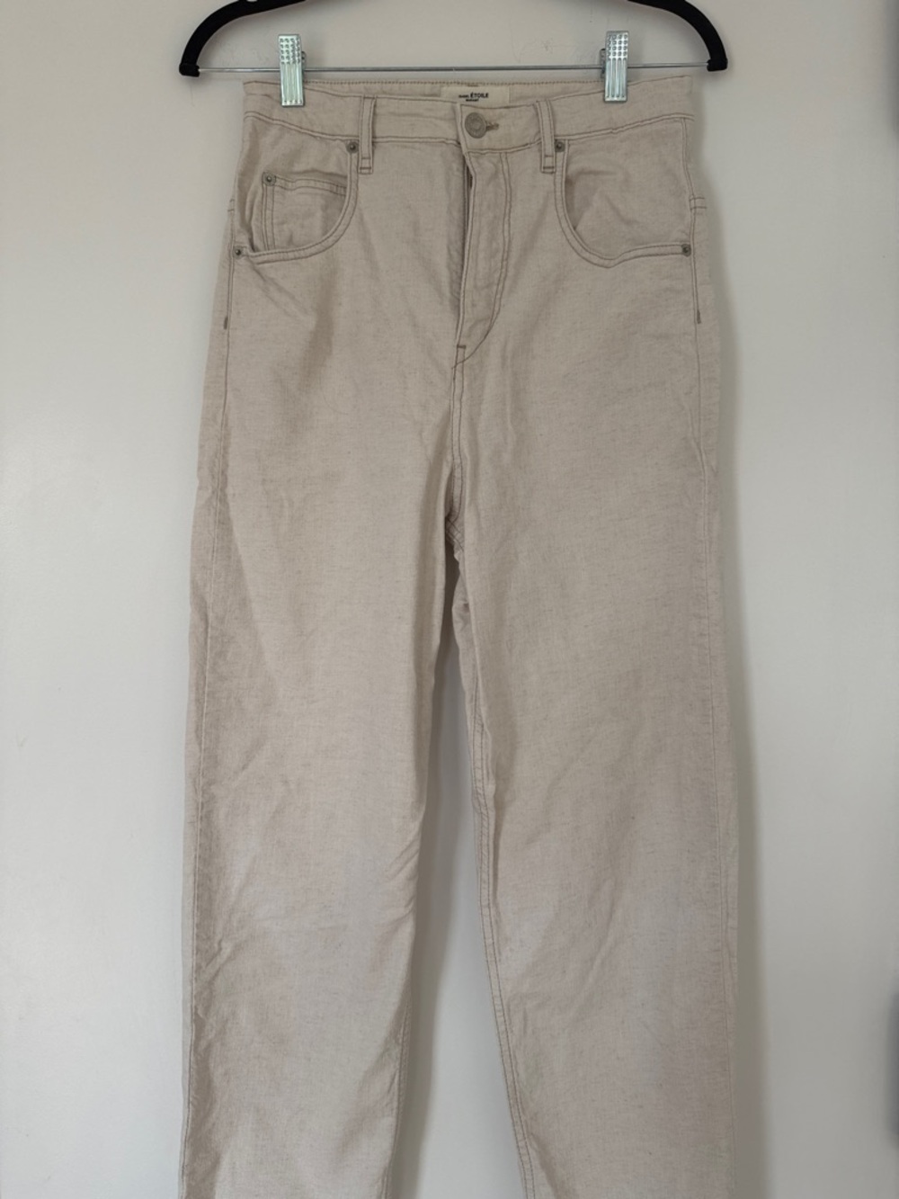 Isabel Marant Etoile Cream Straight-Leg Jeans